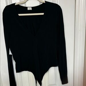 H&M Black V-Neck Bodysuit